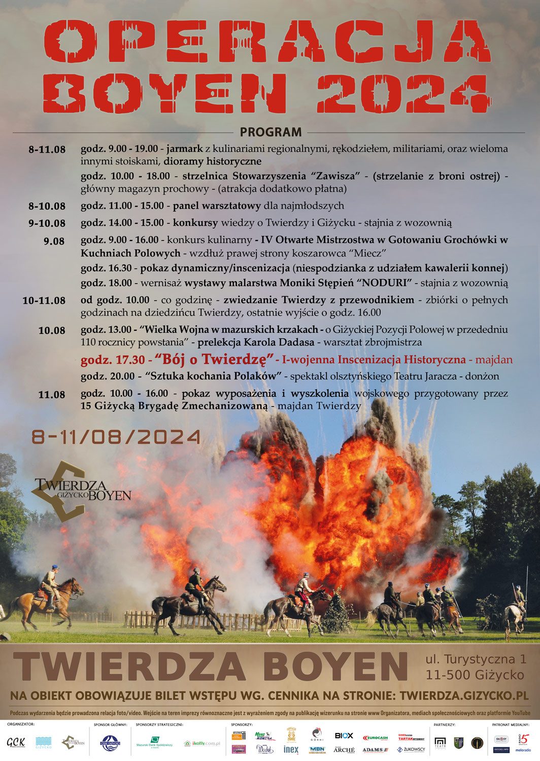 Operacja BOYEN 8-11.08.2024, Twierdza Boyen w Giżycku