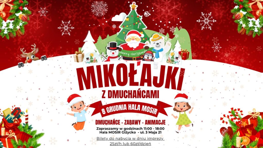 Mikołajki z Dmuchańcami, 8.12.24, 11.00, SP 4 w Giżycku