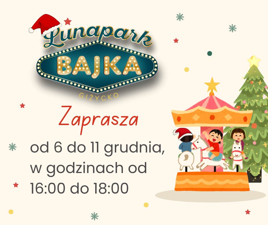 Zimowe otwarcie Lunaparku Bajka, 6-11.12.24, Plaża Miejska