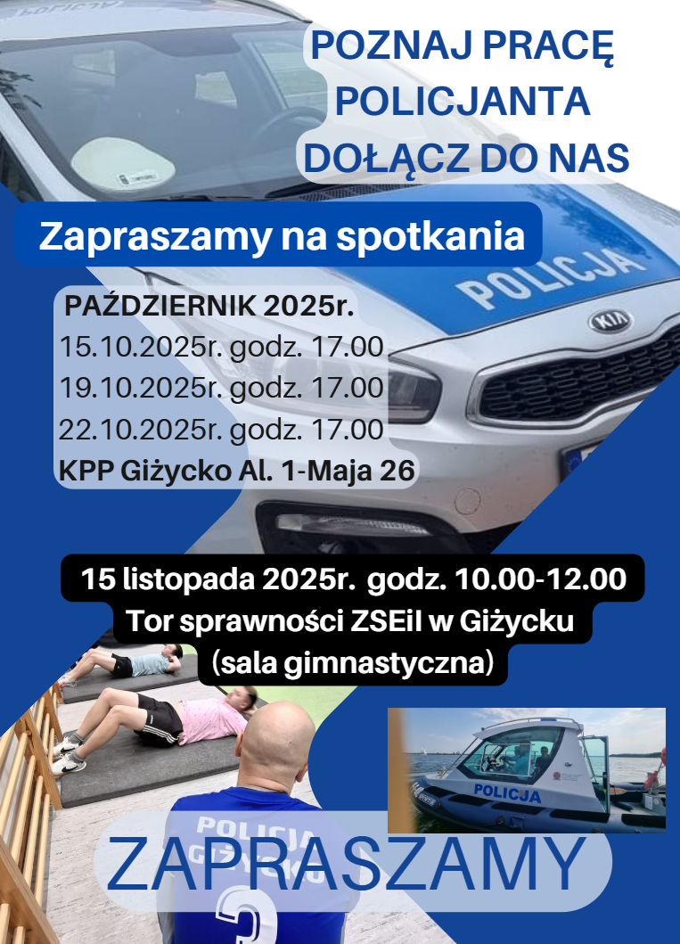 Policja zaprasza na Dzień Kandydata w Giżycku