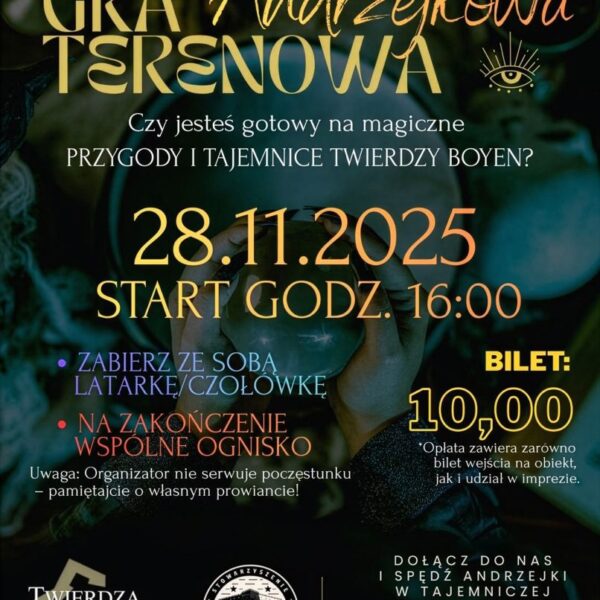 Andrzejki Twierdza Boyen Nocna gra terenowa Giżycko