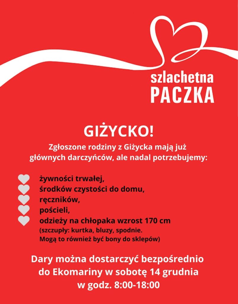 Szlachetna Paczka: Pomóżmy razem w Giżycku!