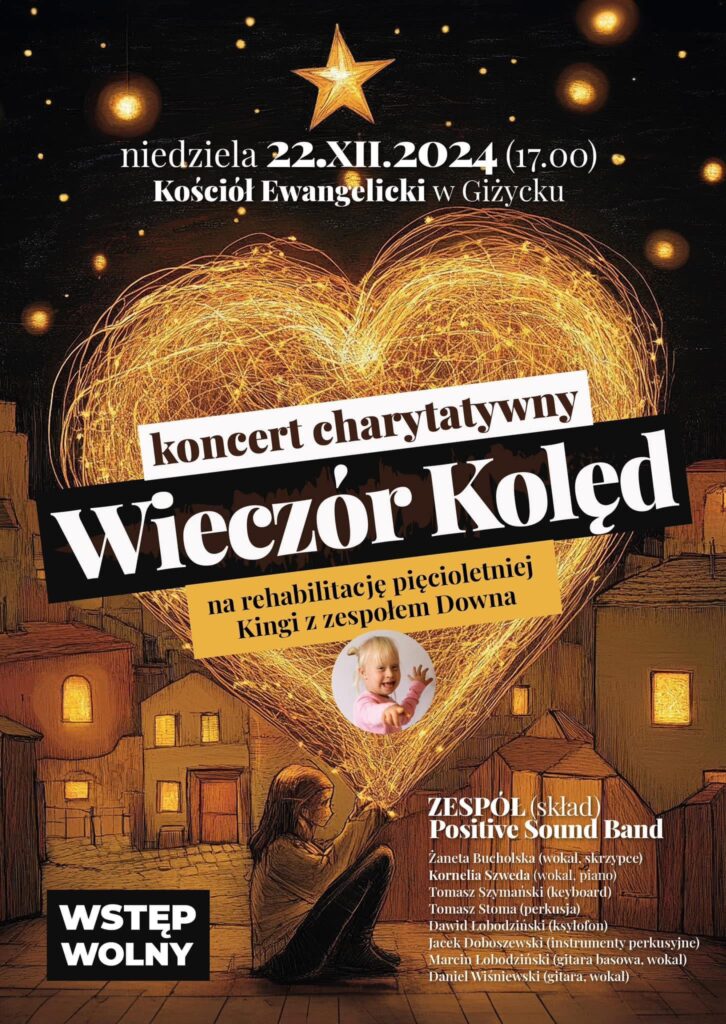 Wieczór Kolęd – Koncert Charytatywny dla Kingi, 22.12.2024, Kościół Ewangelicki