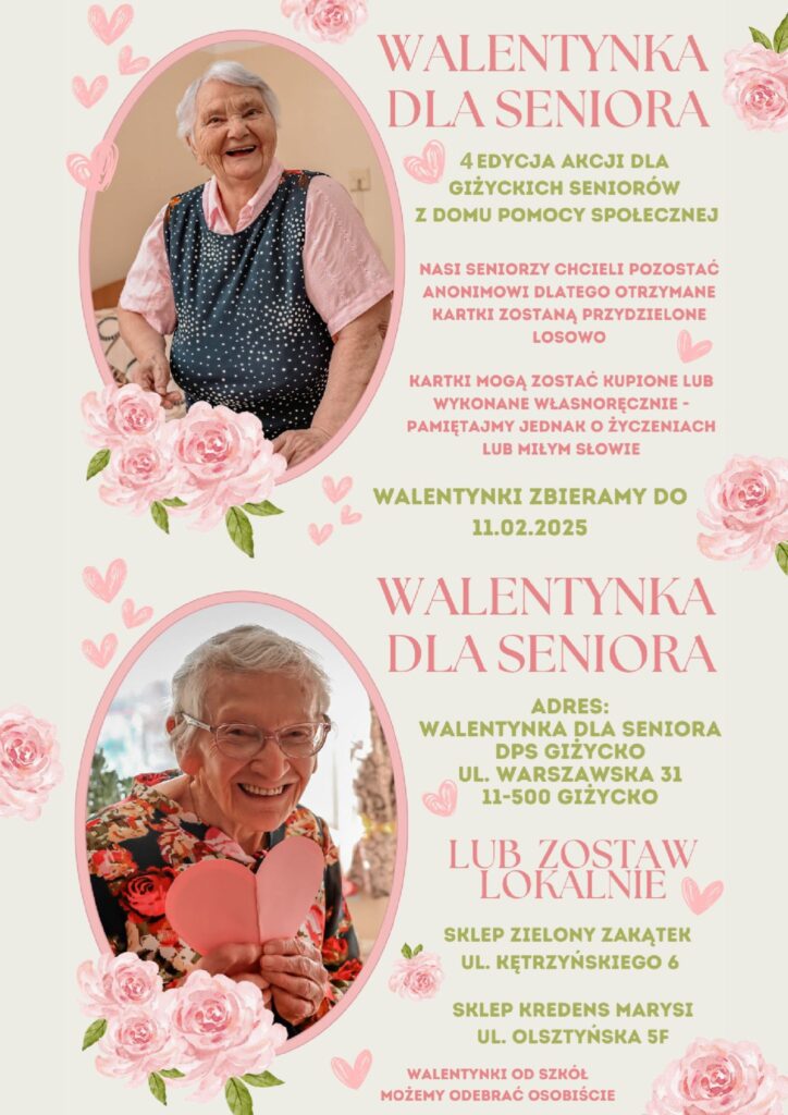 Walentynka dla Seniora – Serce dla Mieszkańców Domu Pomocy Społecznej w Giżycku