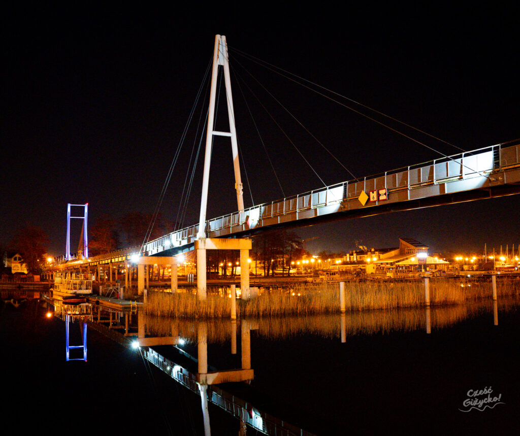 Giżycko nocą – luty 2025