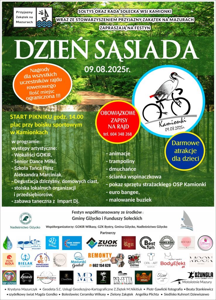 VI Dzień Sąsiada  – Rajd Rowerowy Szlakiem Żurawia