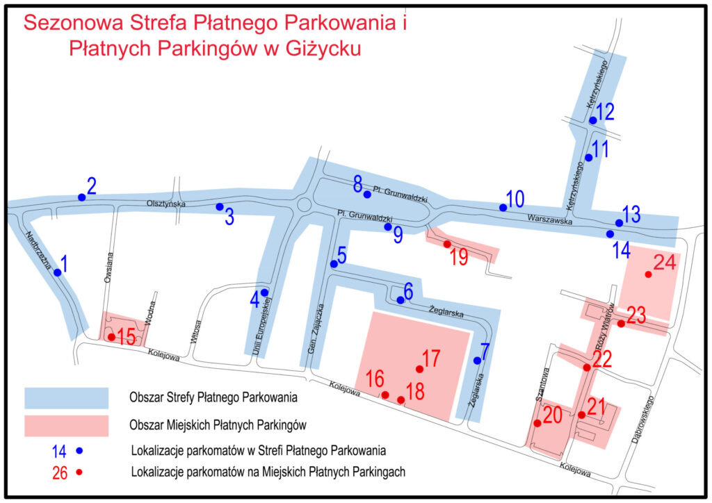 Płatne Parkingi Giżycko 2025