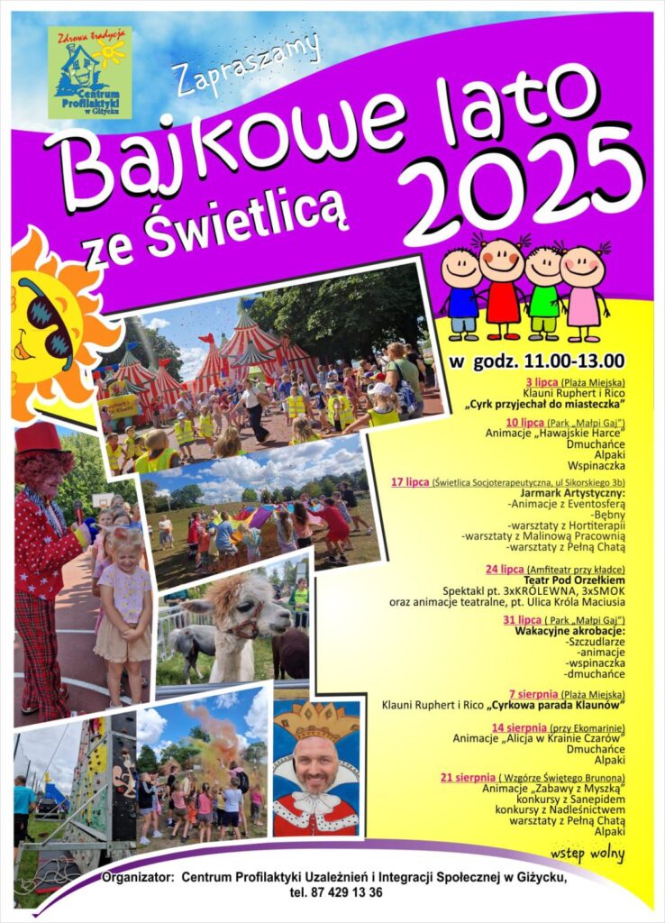 Bajkowe lato ze świetlicą 2025 Giżycko Bystry
