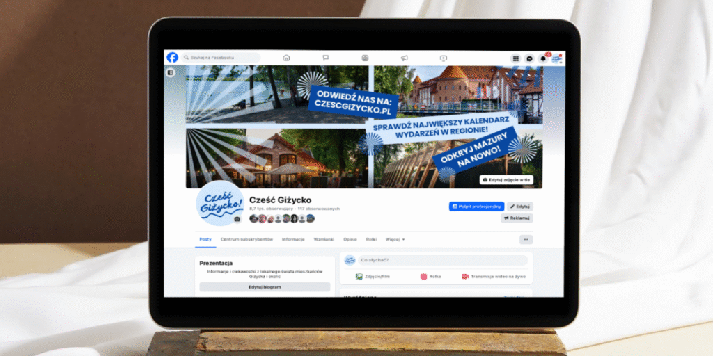 Reklama na naszym Facebooku Cześć Giżycko