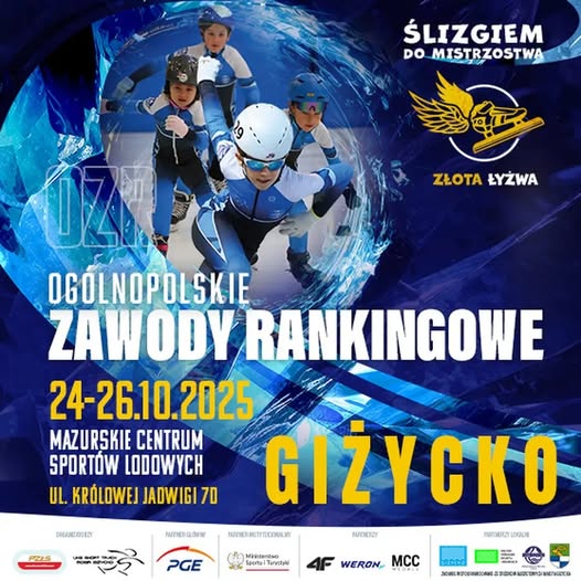 Ślizgiem do mistrzostwa – Ogólnopolskie Zawody Rankingowe „Złota Łyżwa” w Giżycku!
