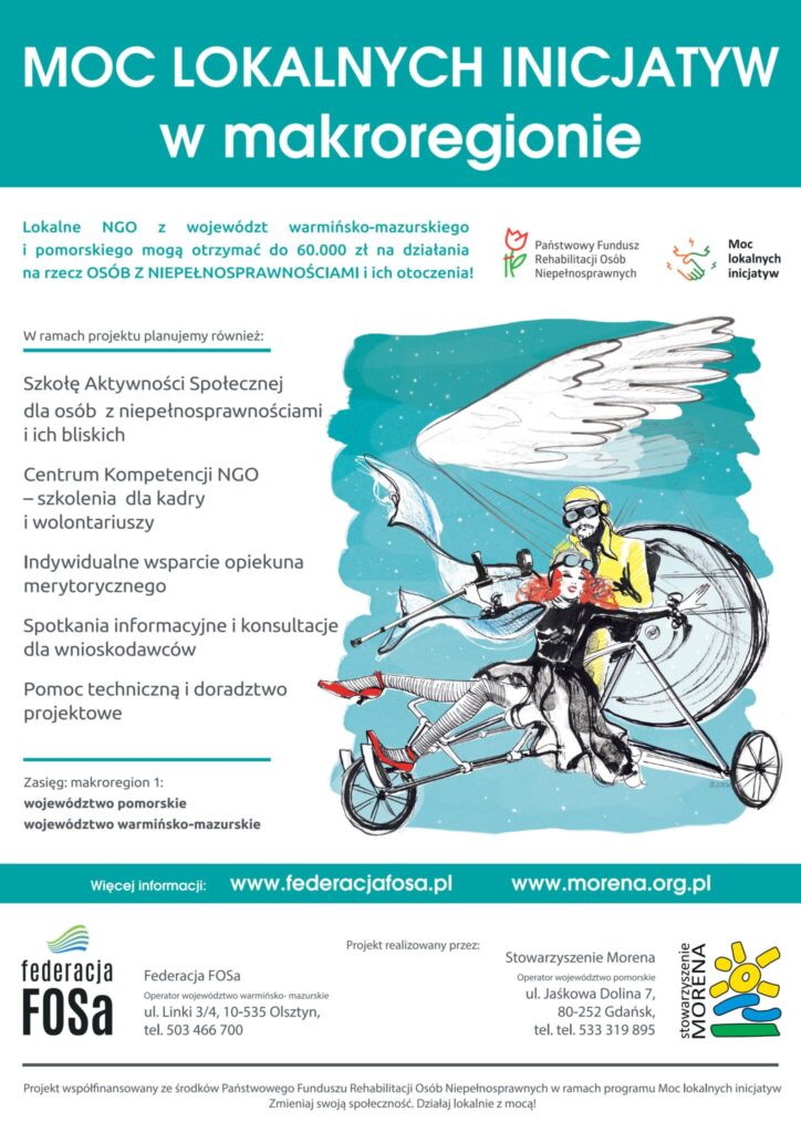 Granty PFRON 2026 dla NGO z Warmii i Mazur. Rusza nabór w programie „Moc lokalnych inicjatyw”